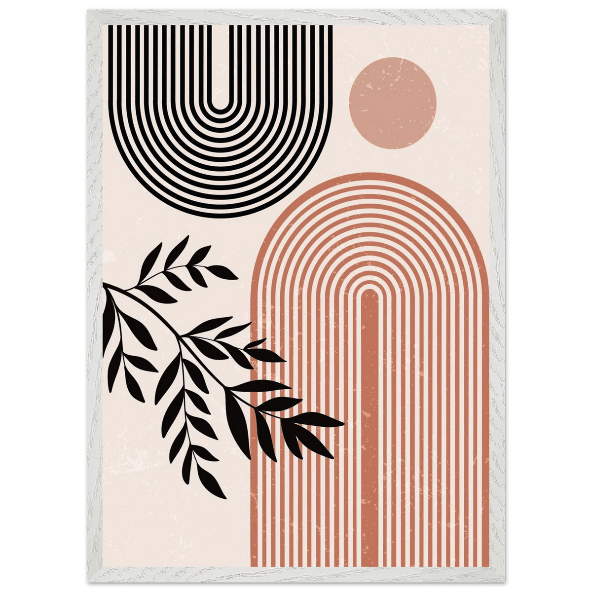 Tableau Minimaliste Noir & Terracotta - The Art Avenue