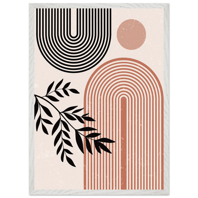 Tableau Minimaliste Noir & Terracotta - The Art Avenue