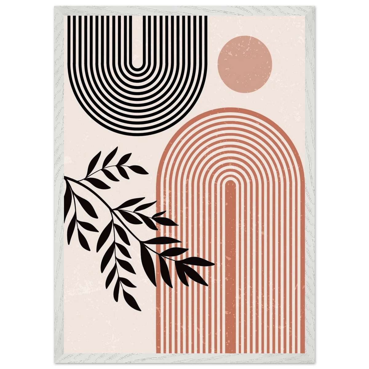 Tableau Minimaliste Noir & Terracotta - The Art Avenue