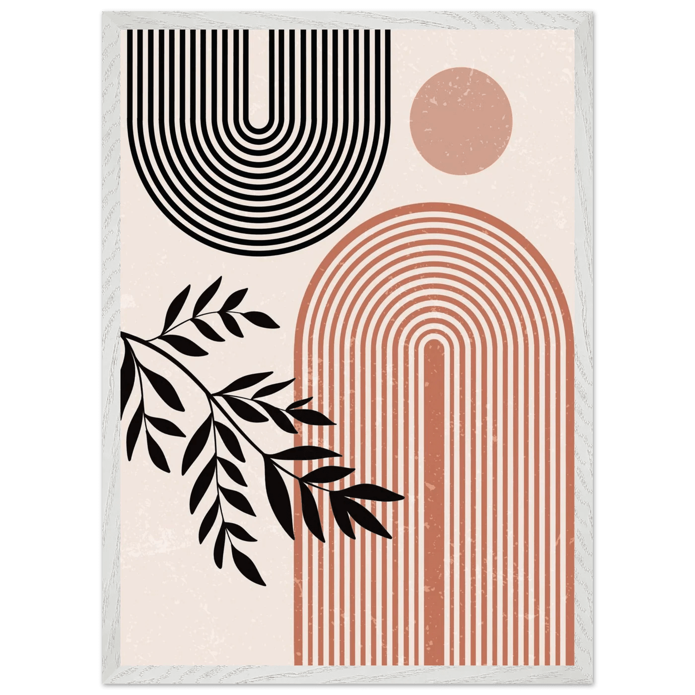 Tableau Minimaliste Noir & Terracotta - The Art Avenue