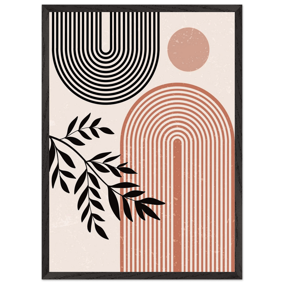 Tableau Minimaliste Noir & Terracotta - The Art Avenue