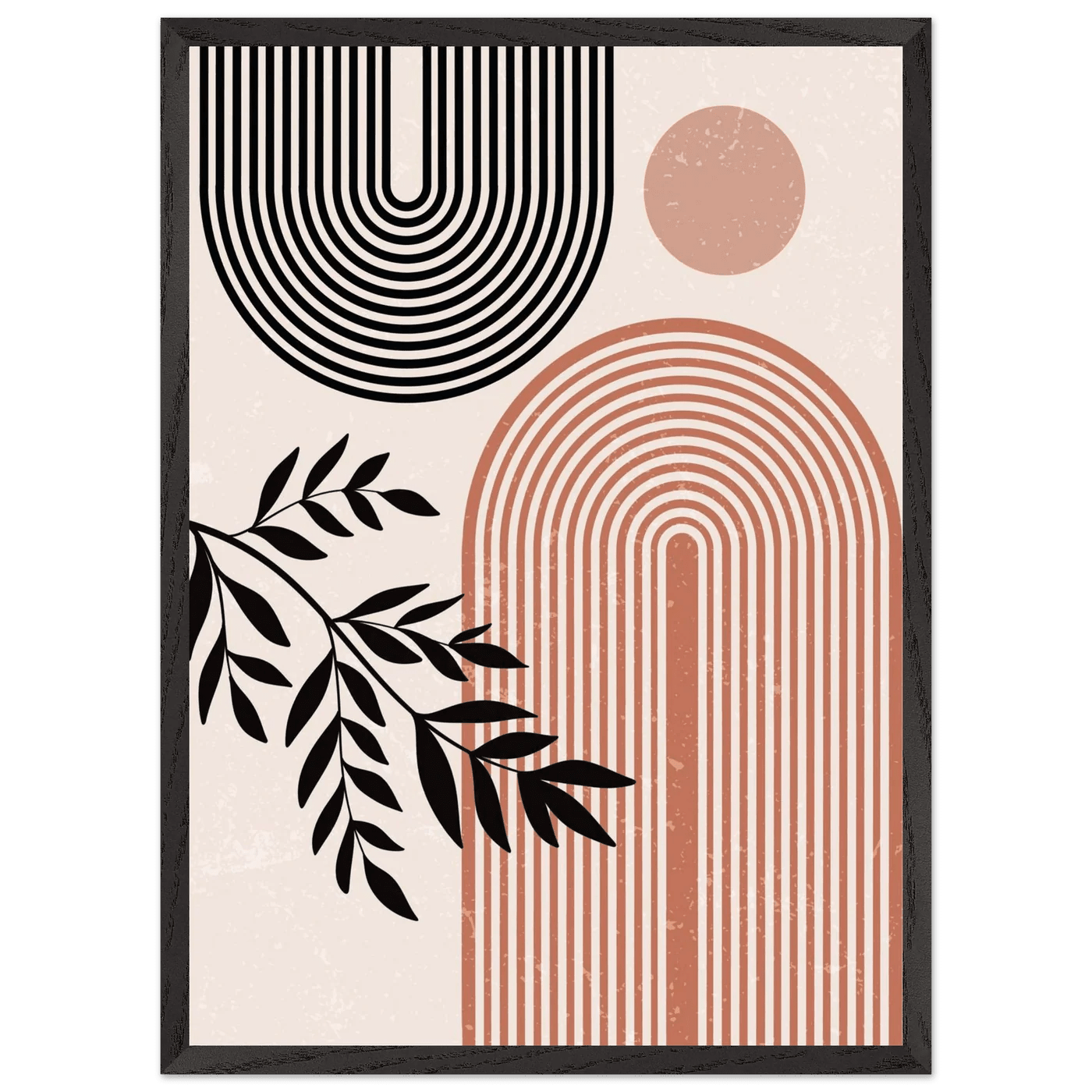 Tableau Minimaliste Noir & Terracotta - The Art Avenue