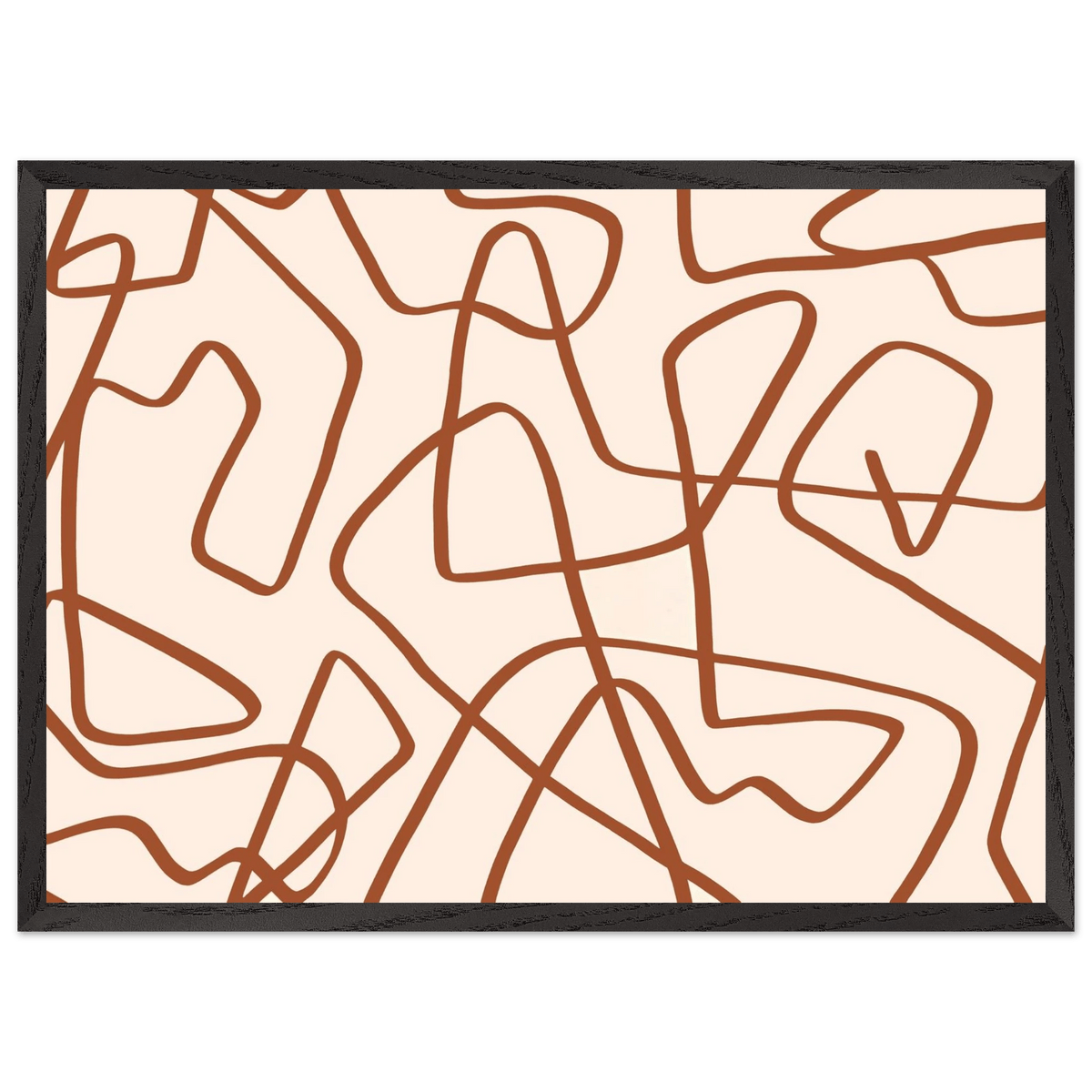 Tableau Minimaliste Tracés Terracotta - The Art Avenue