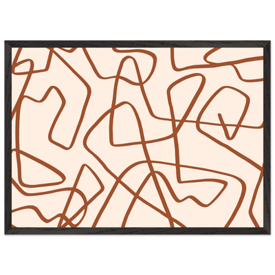 Tableau Minimaliste Tracés Terracotta - The Art Avenue