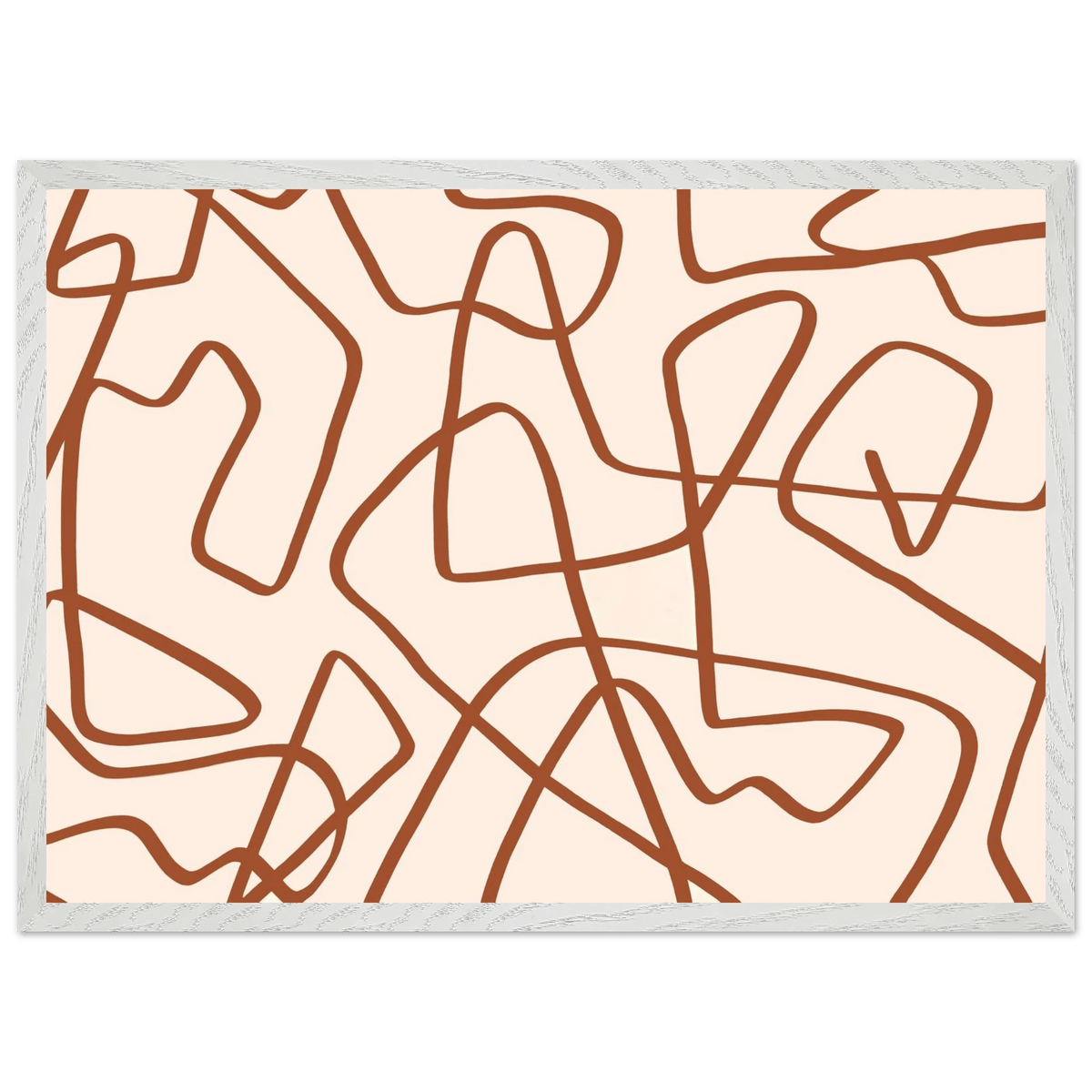 Tableau Minimaliste Tracés Terracotta - The Art Avenue