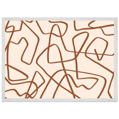 Tableau Minimaliste Tracés Terracotta - The Art Avenue