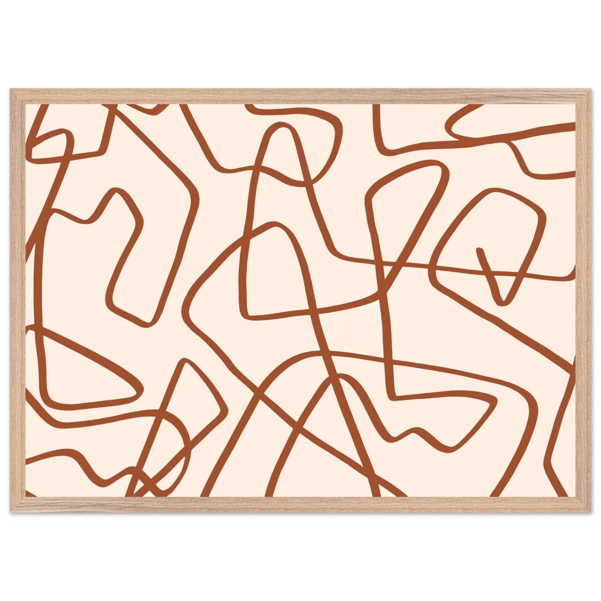Tableau Minimaliste Tracés Terracotta - The Art Avenue