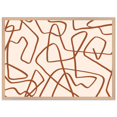 Tableau Minimaliste Tracés Terracotta - The Art Avenue