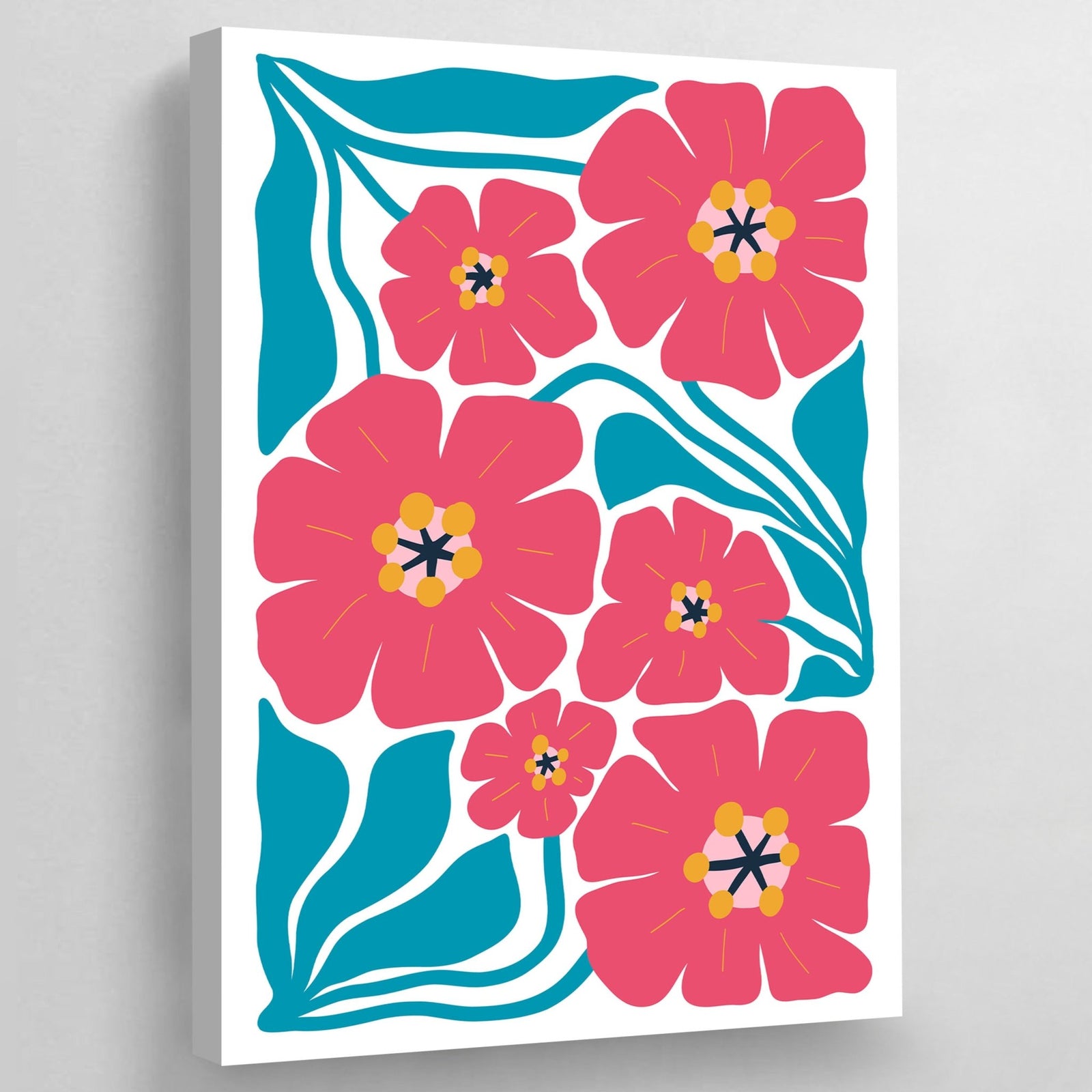 Tableau Moderne Fleurs Colorés - The Art Avenue