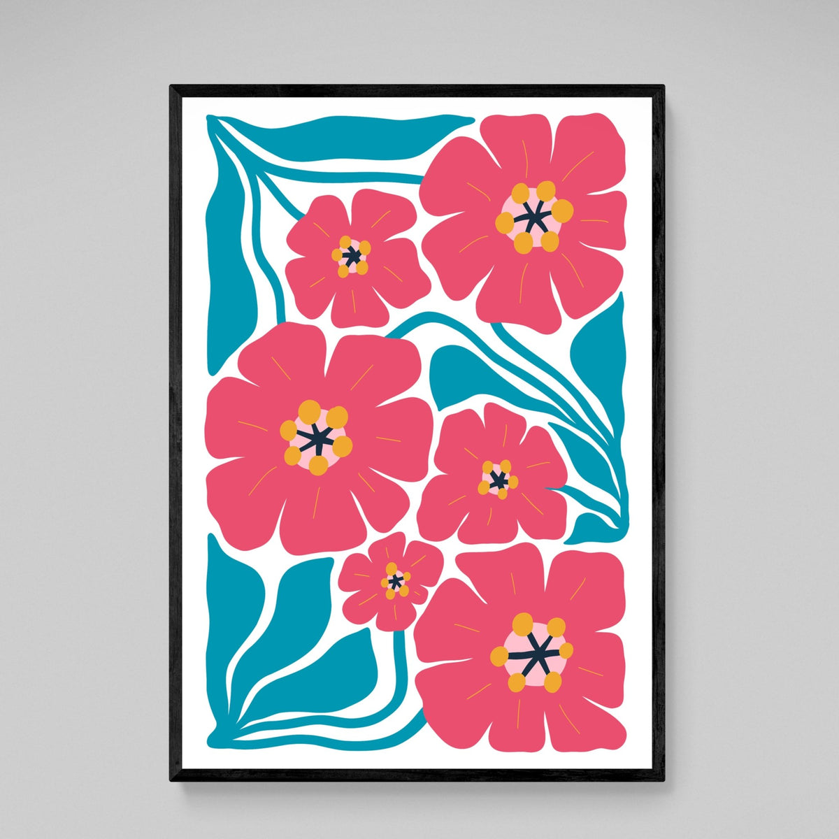 Tableau Moderne Fleurs Colorés - The Art Avenue