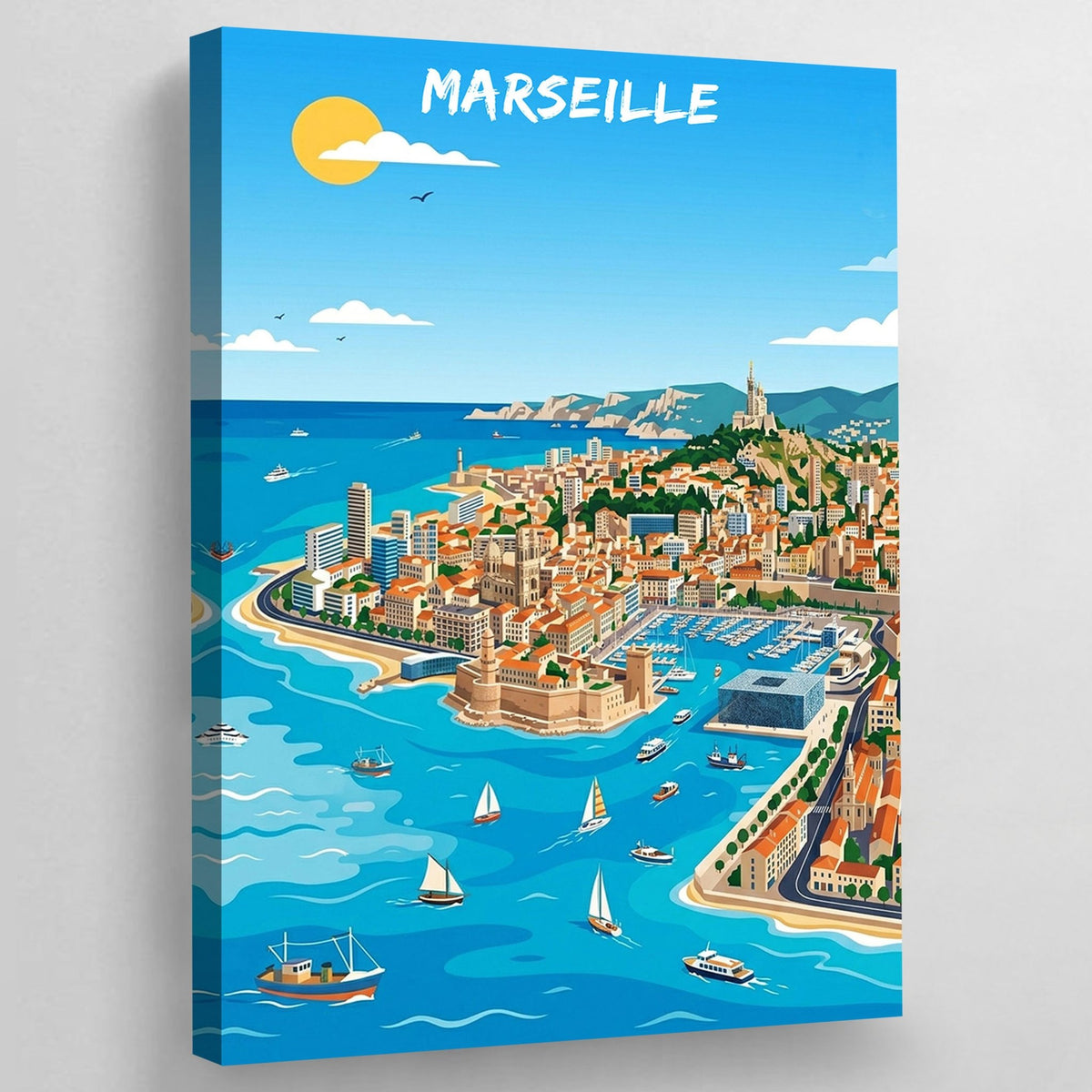 Tableau Moderne Port de Marseille - The Art Avenue