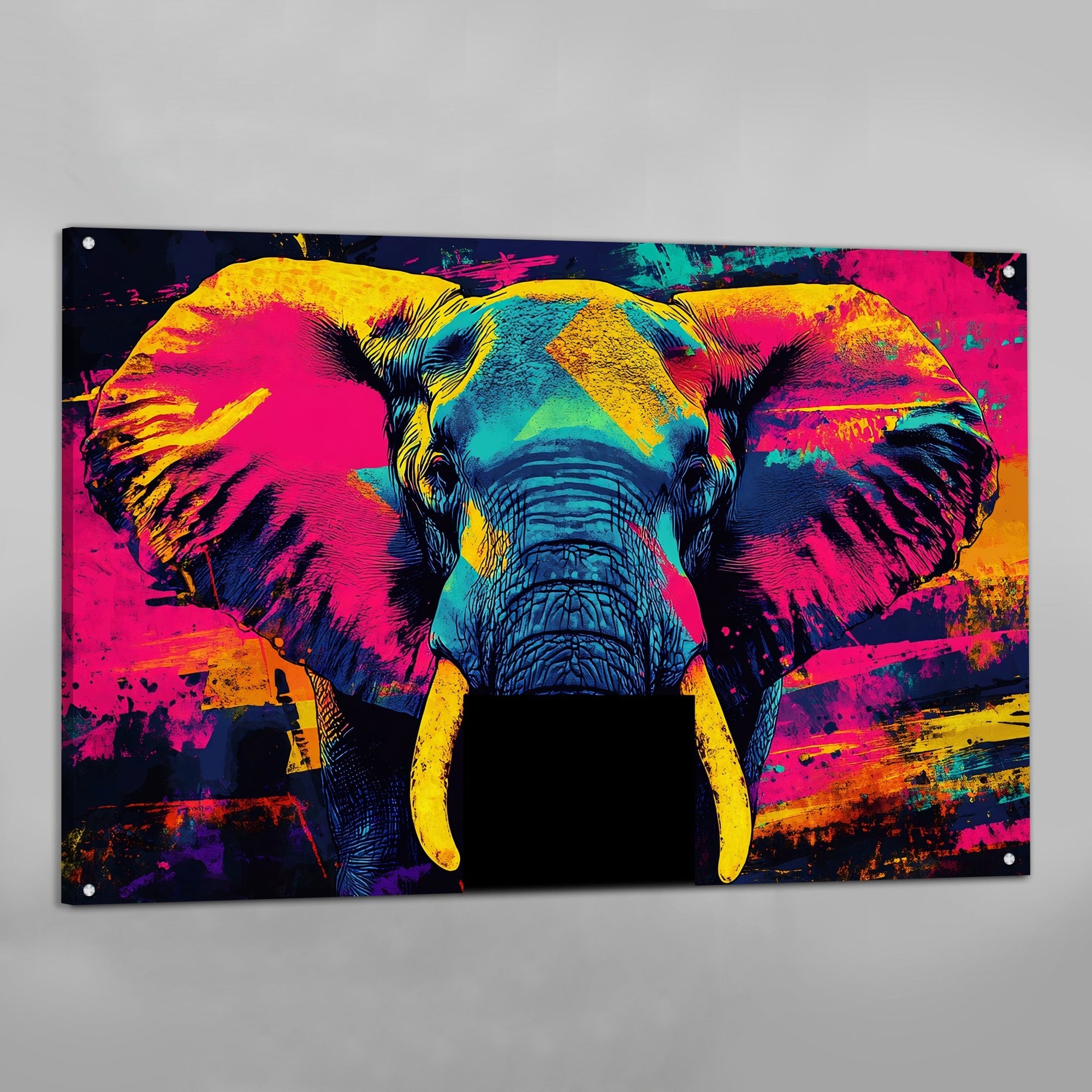Tableau Multicolore Éléphant - The Art Avenue