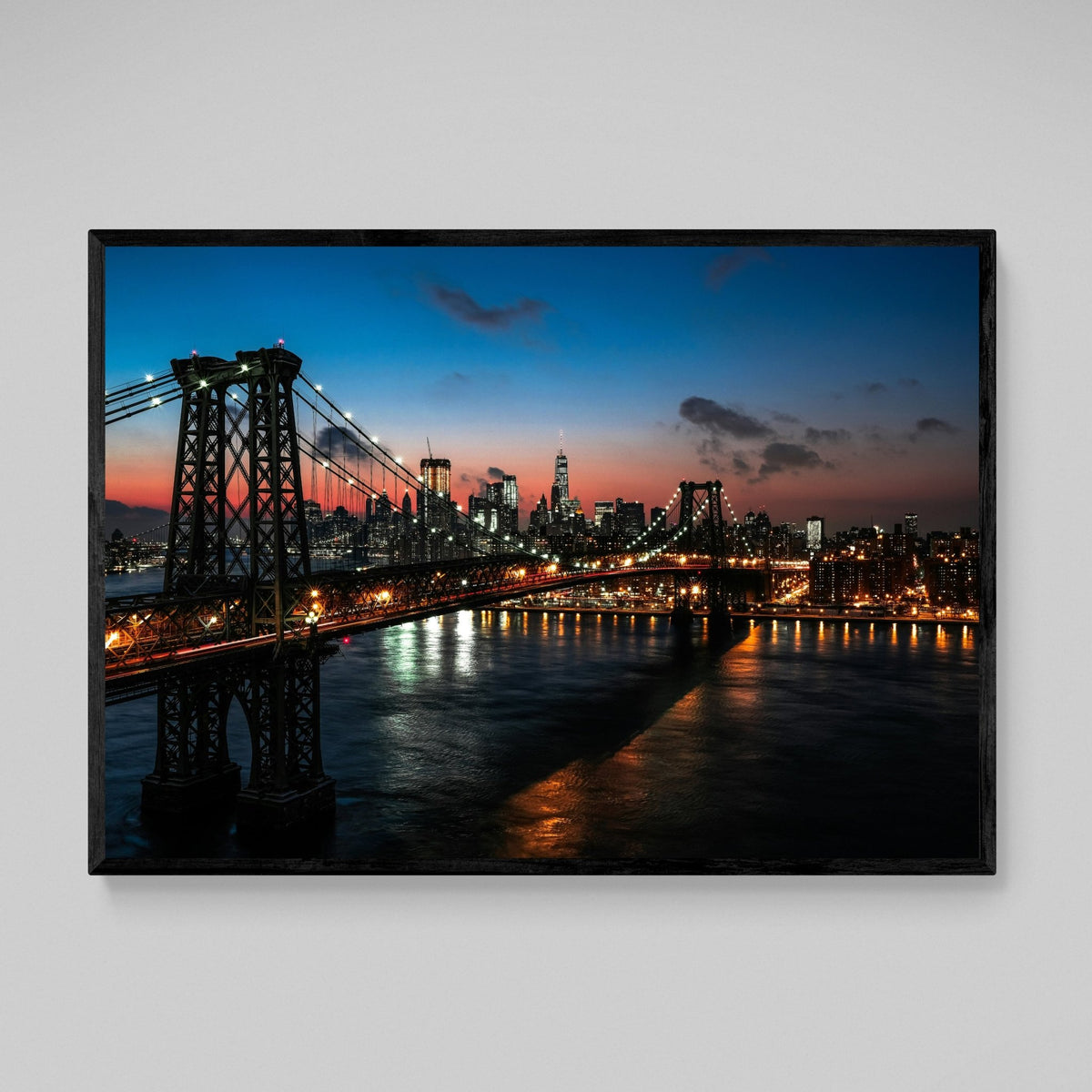 Tableau New York Williamsburg Bridge Skyline - The Art Avenue