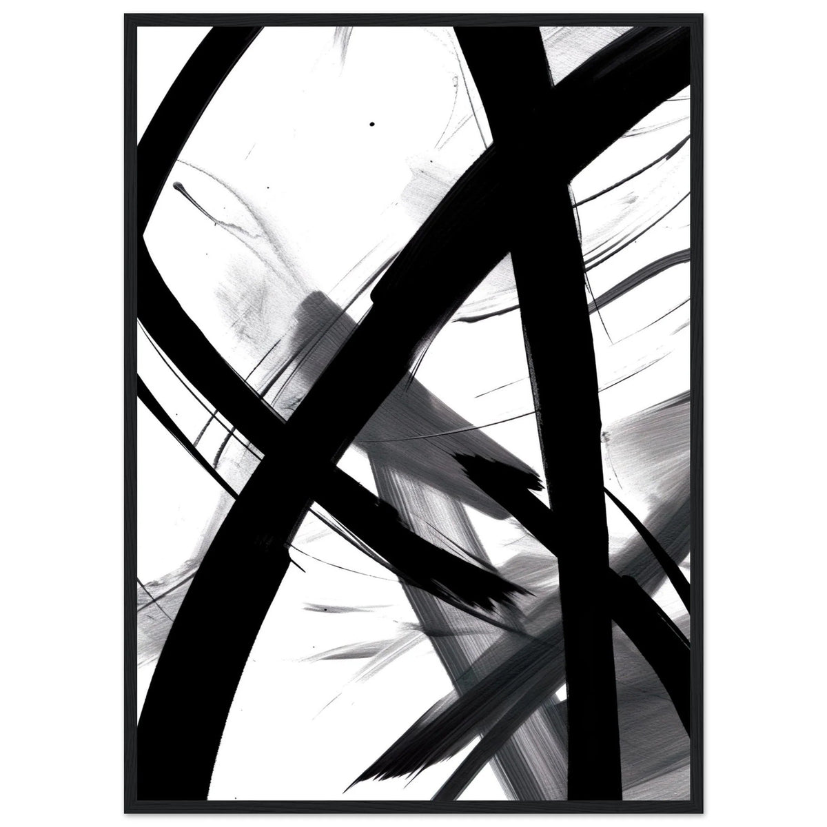 Tableau Noir et Blanc Abstrait - The Art Avenue