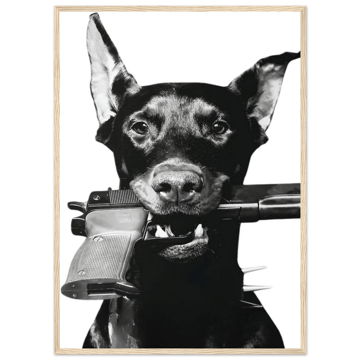 Tableau Noir et Blanc Doberman - The Art Avenue