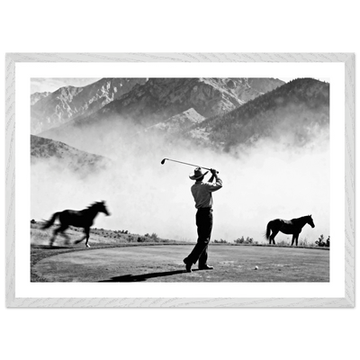 Tableau Noir et Blanc Golf Western - The Art Avenue