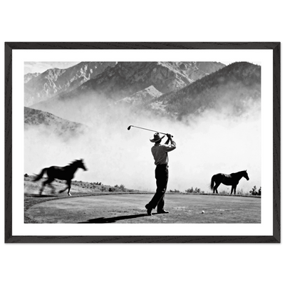 Tableau Noir et Blanc Golf Western - The Art Avenue