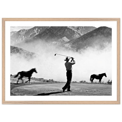 Tableau Noir et Blanc Golf Western - The Art Avenue