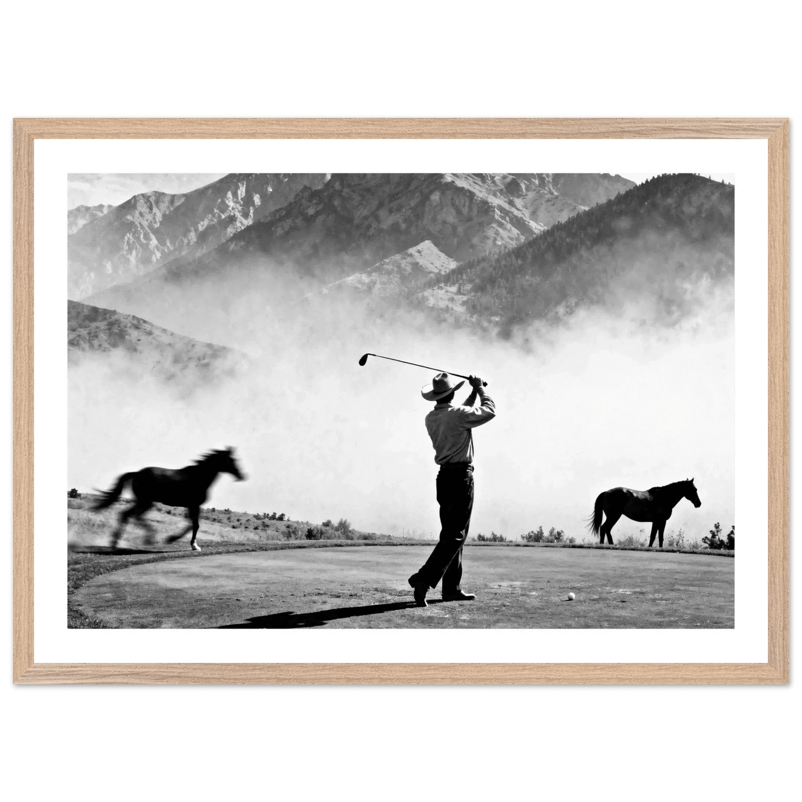 Tableau Noir et Blanc Golf Western - The Art Avenue