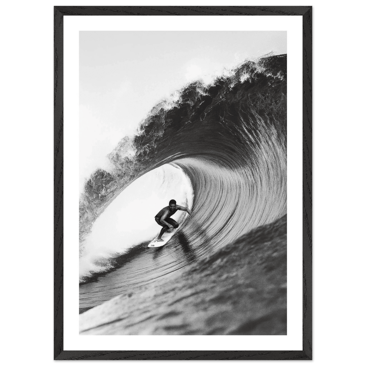 Tableau Noir et Blanc La Vague Parfaite - The Art Avenue