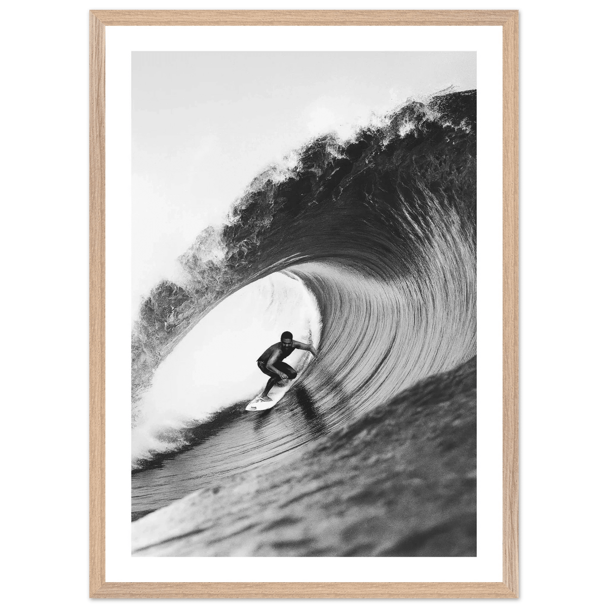 Tableau Noir et Blanc La Vague Parfaite - The Art Avenue