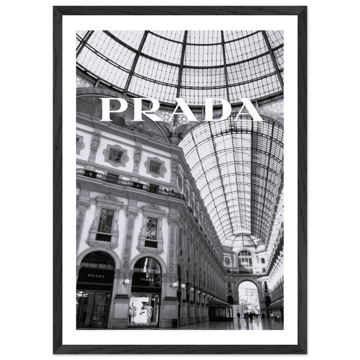 Tableau Noir et Blanc Prada Milan - The Art Avenue