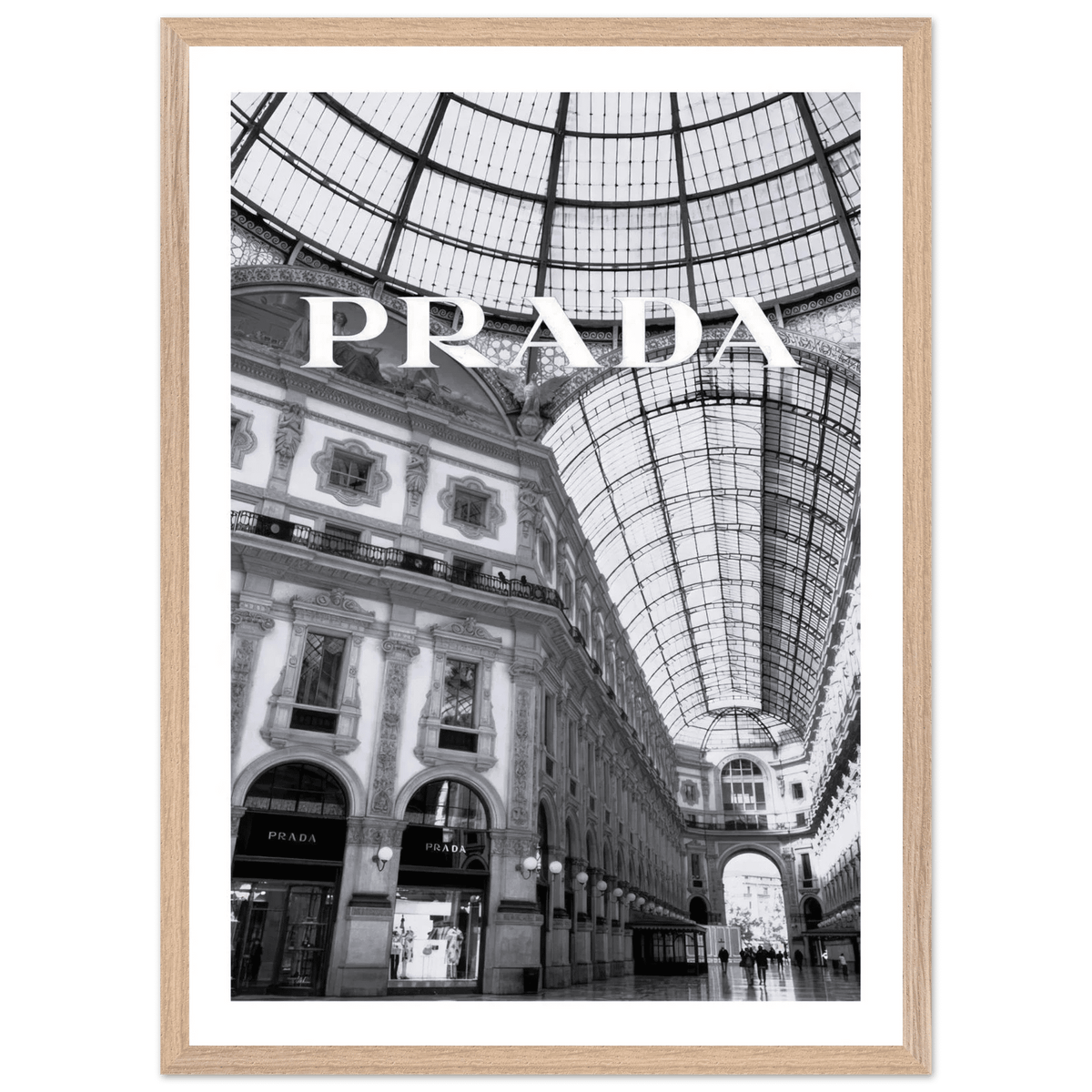Tableau Noir et Blanc Prada Milan - The Art Avenue