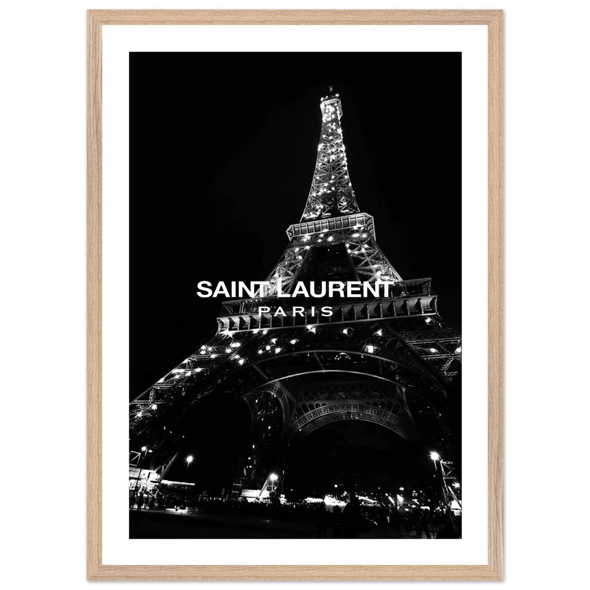 Tableau Noir et Blanc Yves Saint Laurent Paris - The Art Avenue
