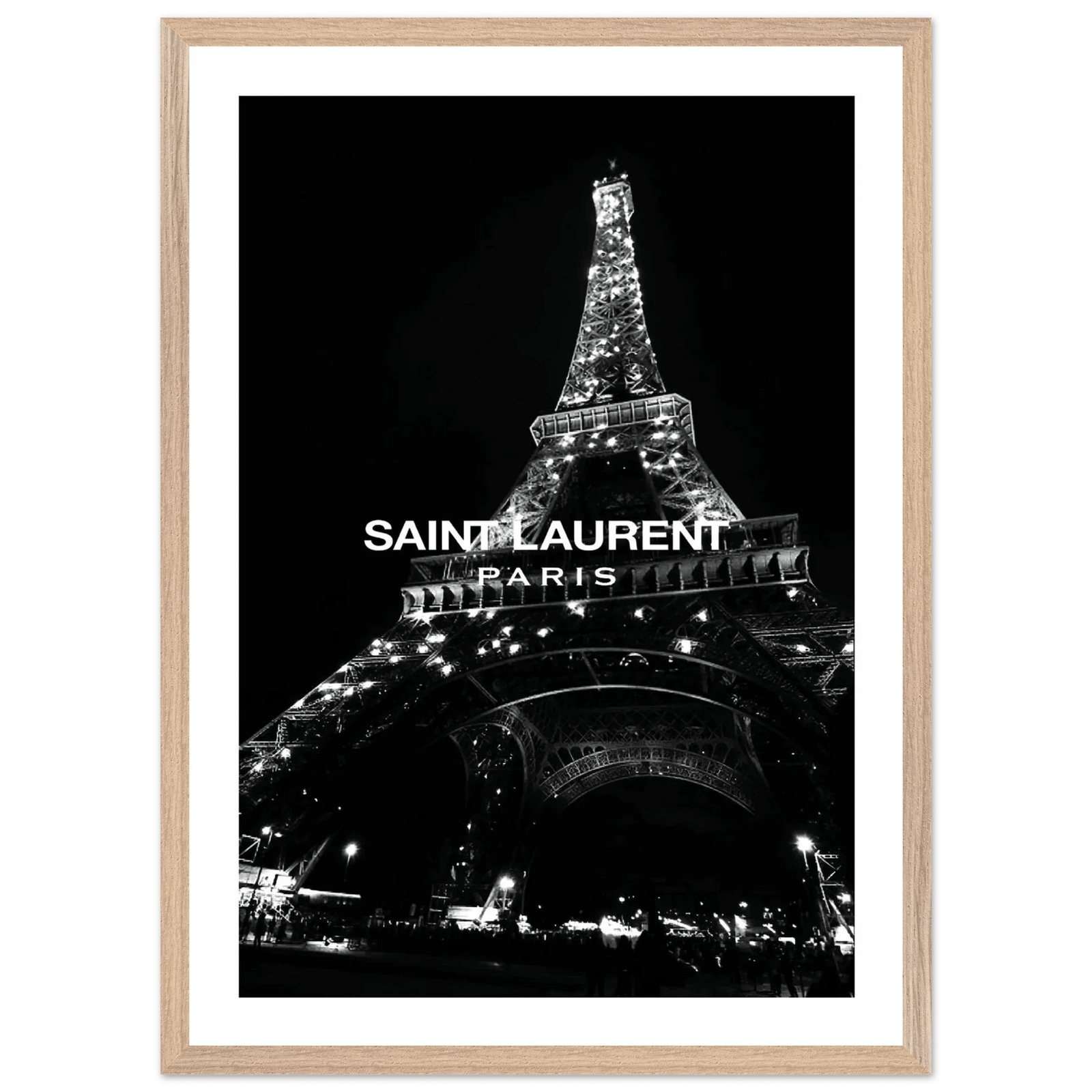Tableau Noir et Blanc Yves Saint Laurent Paris - The Art Avenue