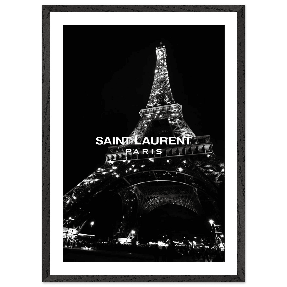 Tableau Noir et Blanc Yves Saint Laurent Paris - The Art Avenue