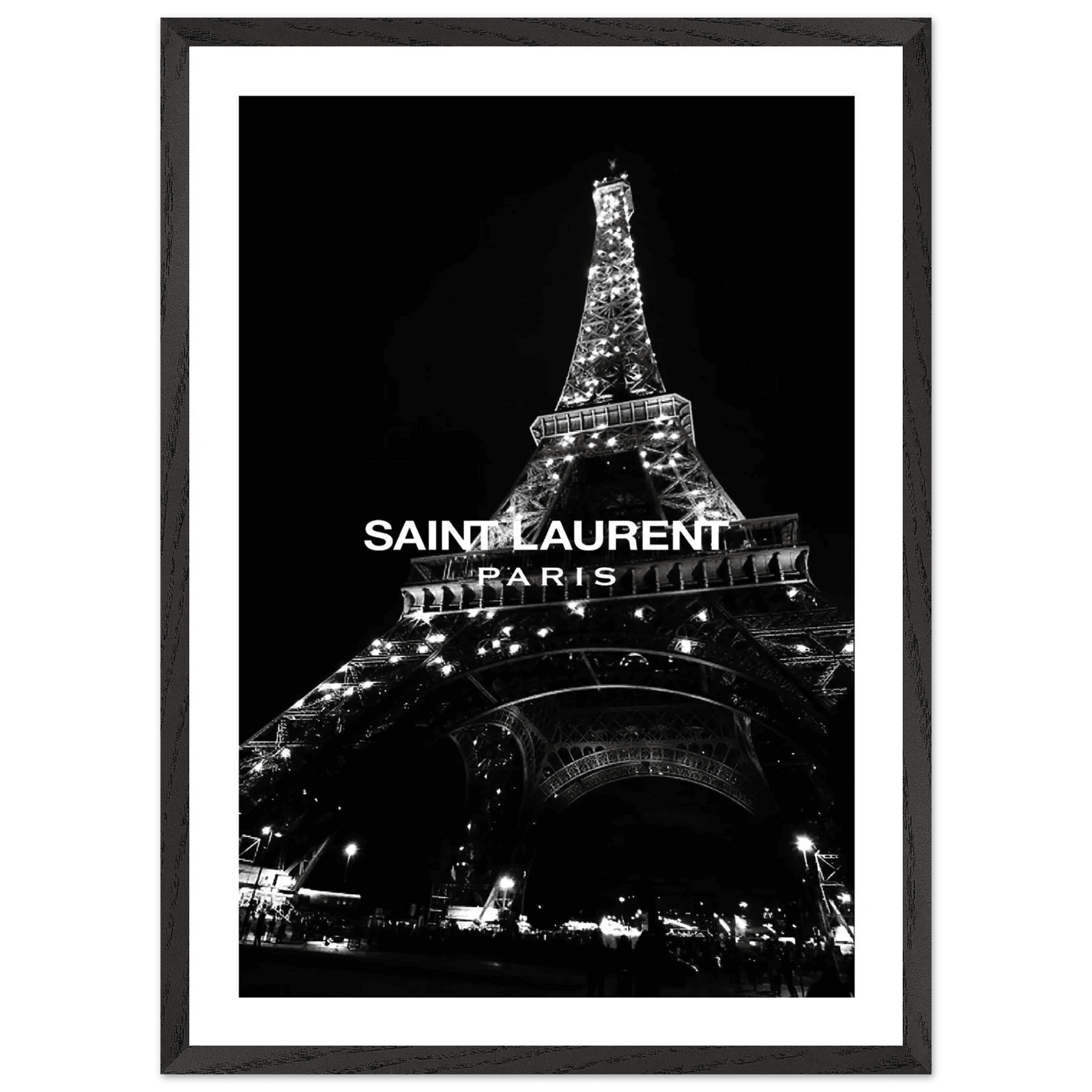 Tableau Noir et Blanc Yves Saint Laurent Paris - The Art Avenue