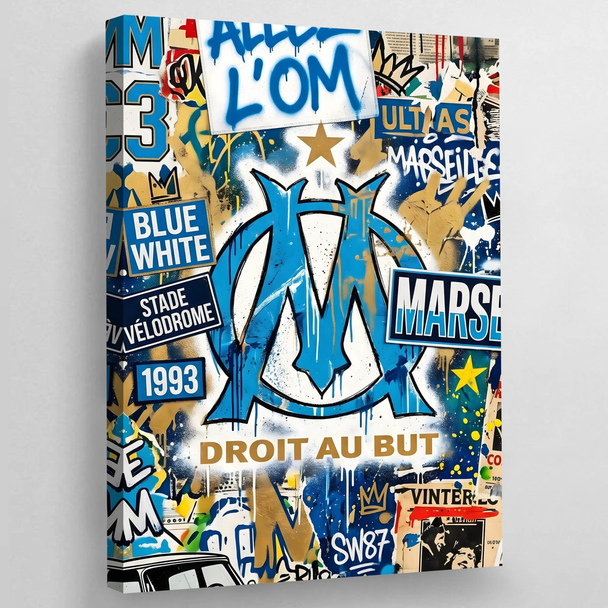 Tableau Olympique de Marseille Graffiti - The Art Avenue