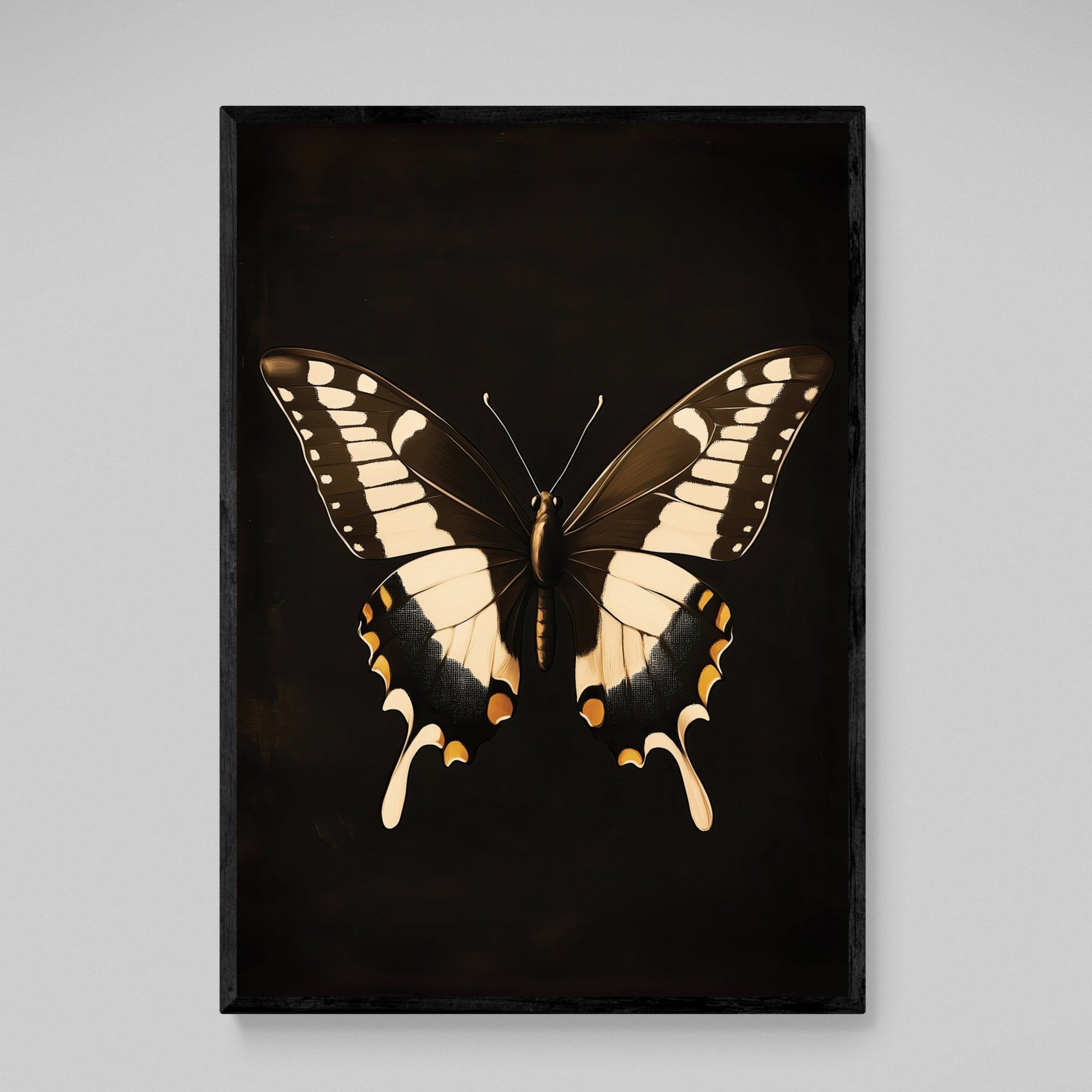Tableau Papillon Noir et Blanc - The Art Avenue
