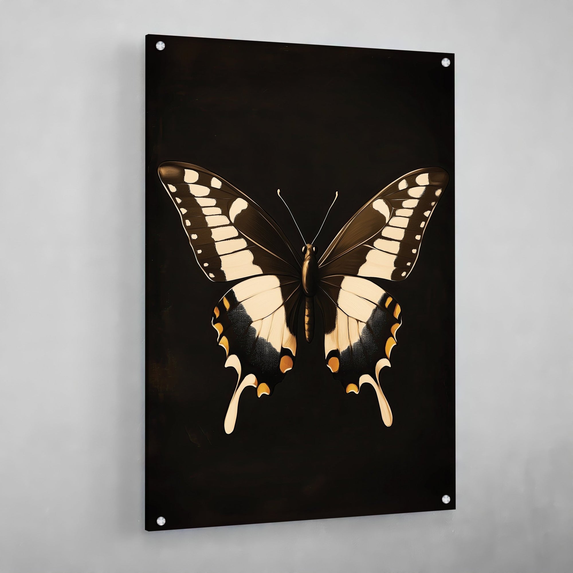 Tableau Papillon Noir et Blanc - The Art Avenue