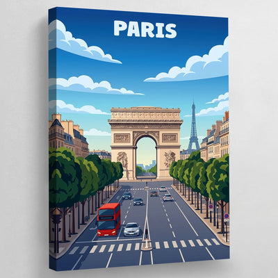 Tableau Paris Arc de Triomphe Illustration - The Art Avenue