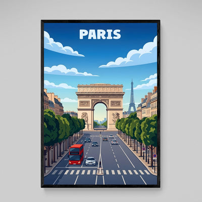 Tableau Paris Arc de Triomphe Illustration - The Art Avenue