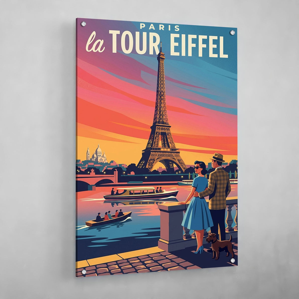 Tableau Paris La Tour Eiffel Vintage - The Art Avenue