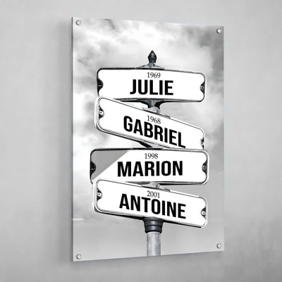 Tableau Personnalisé Famille Prénom - The Art Avenue