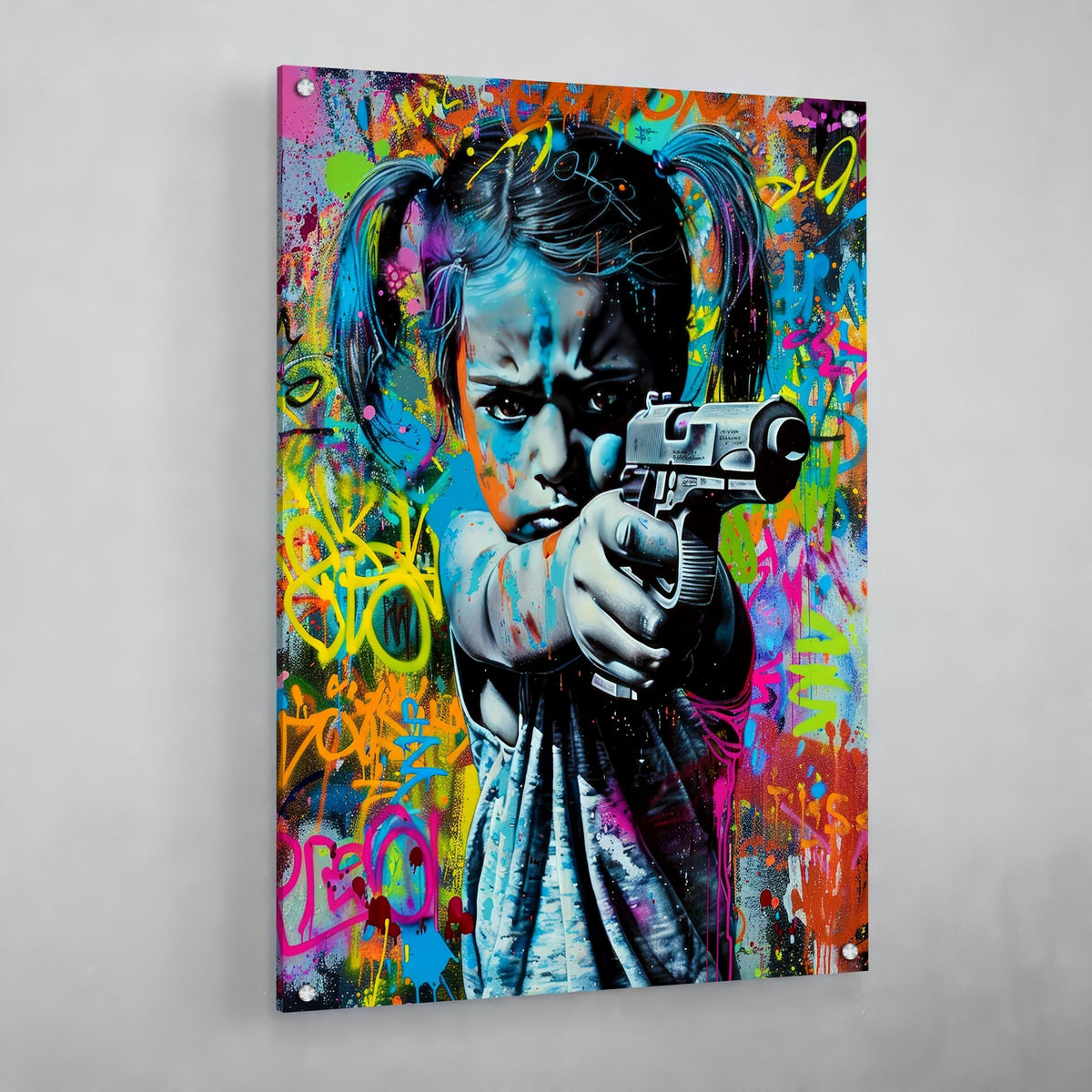 Tableau Petite Fille Street Art - The Art Avenue