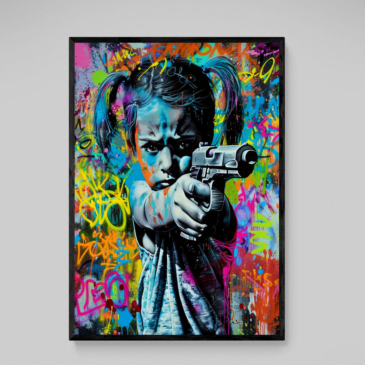 Tableau Petite Fille Street Art - The Art Avenue