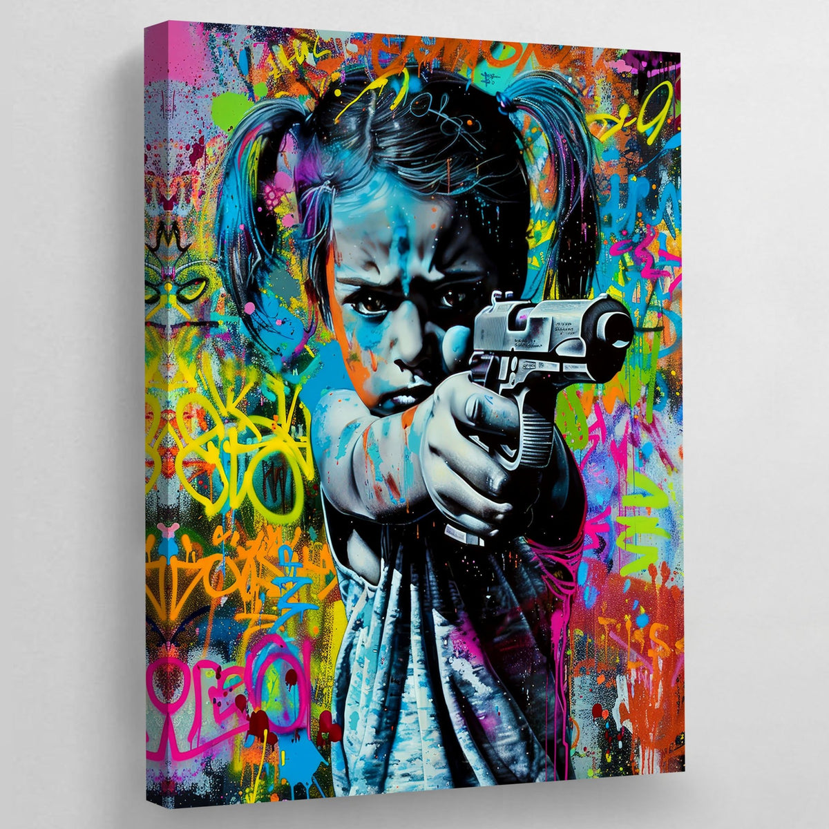 Tableau Petite Fille Street Art - The Art Avenue