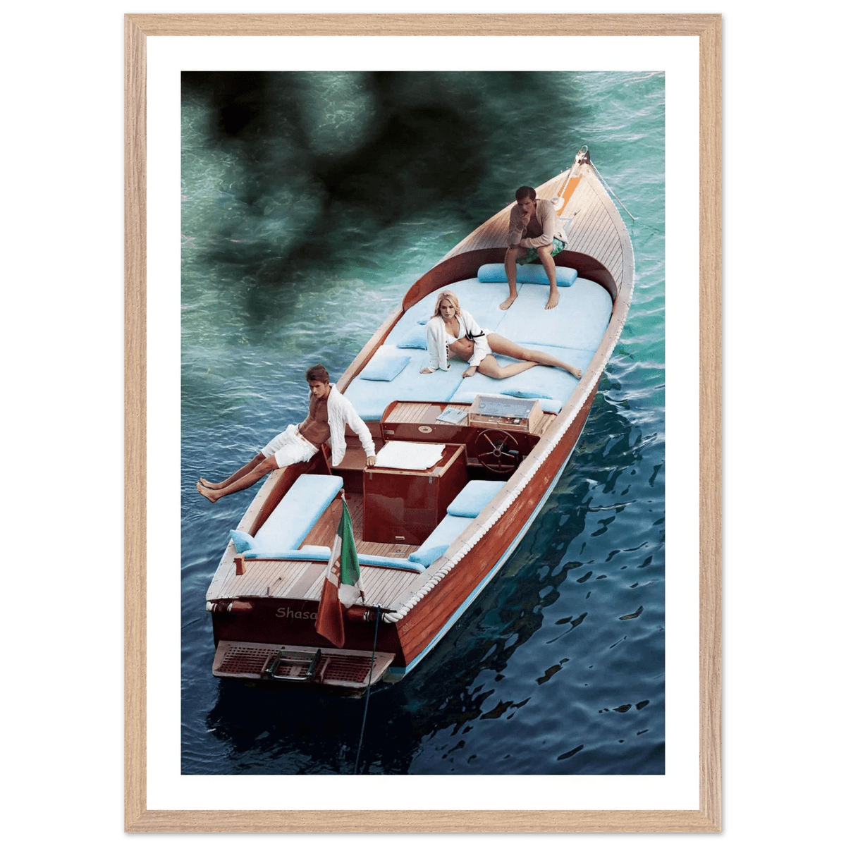 Tableau Photographie Bateau Vintage Lac de Come - The Art Avenue