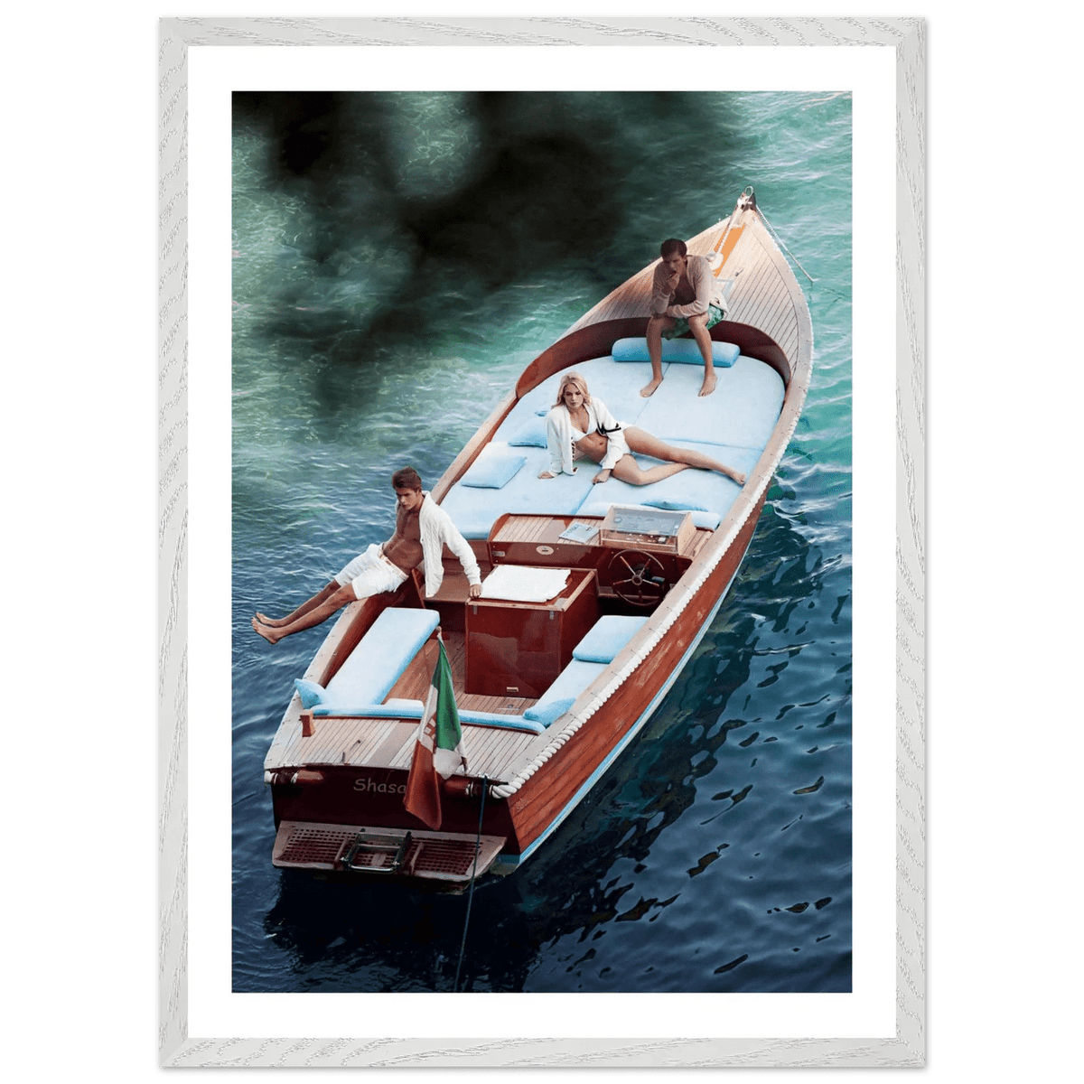 Tableau Photographie Bateau Vintage Lac de Come - The Art Avenue