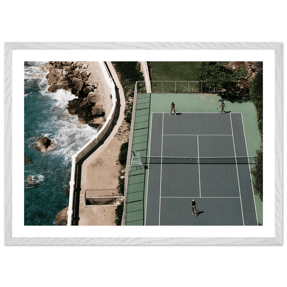 Tableau Photographie Court de Tennis et Océan - The Art Avenue