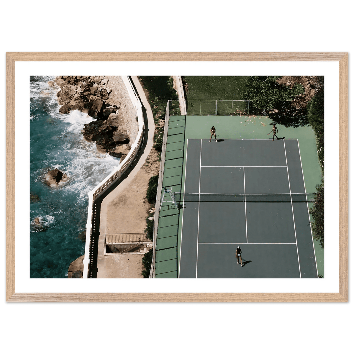 Tableau Photographie Court de Tennis et Océan - The Art Avenue