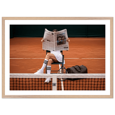 Tableau Photographie Élégance Tennis sur Terre Battue - The Art Avenue