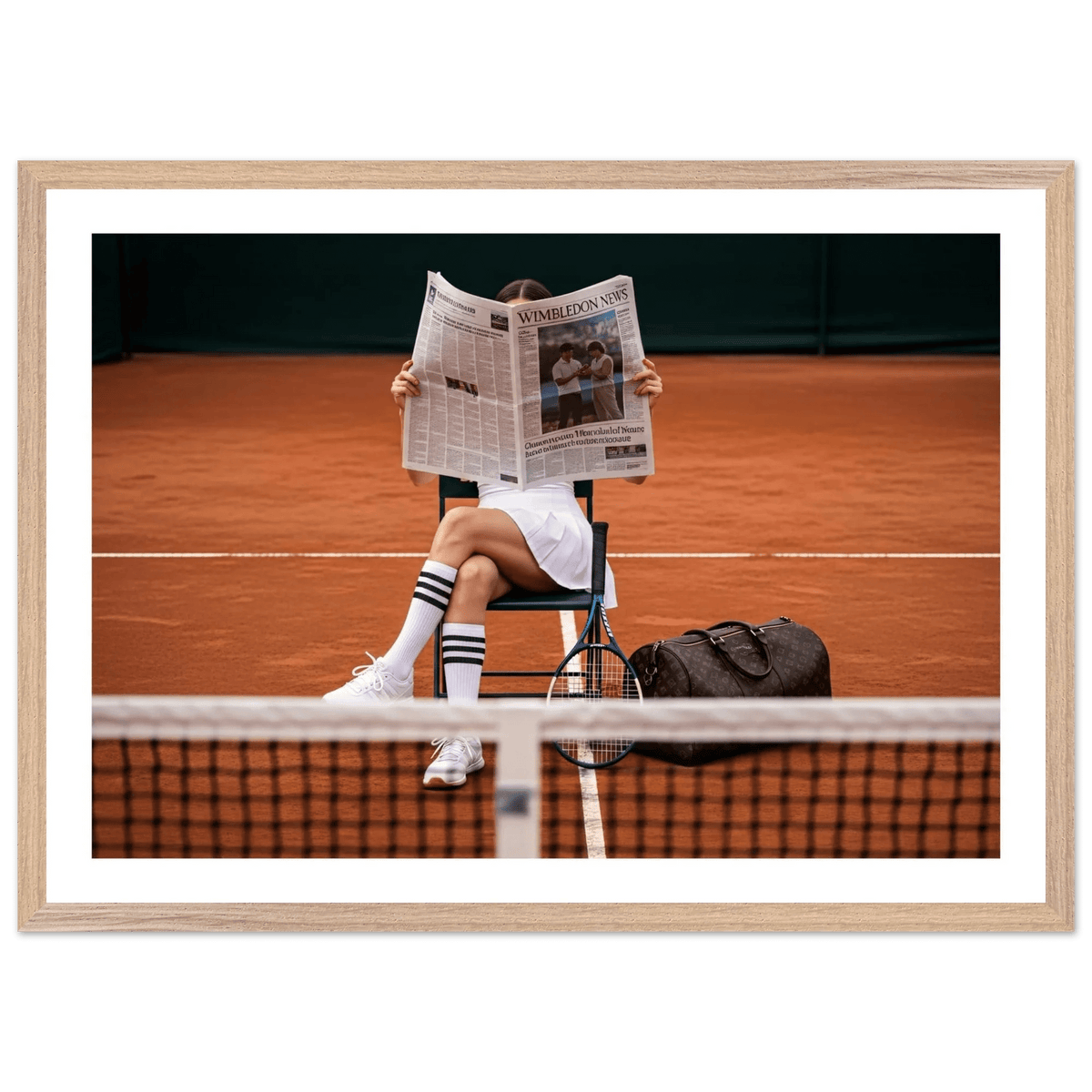 Tableau Photographie Élégance Tennis sur Terre Battue - The Art Avenue