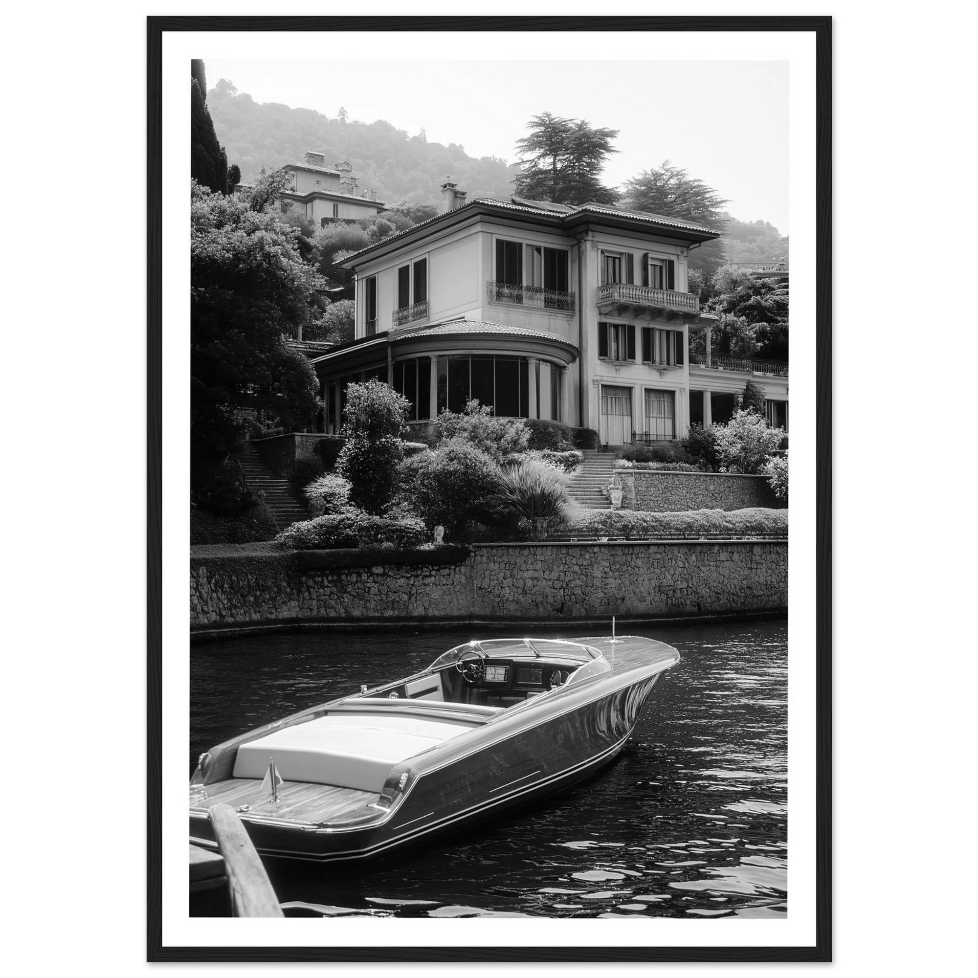 Tableau Photographie Lac De Côme Bateau - The Art Avenue