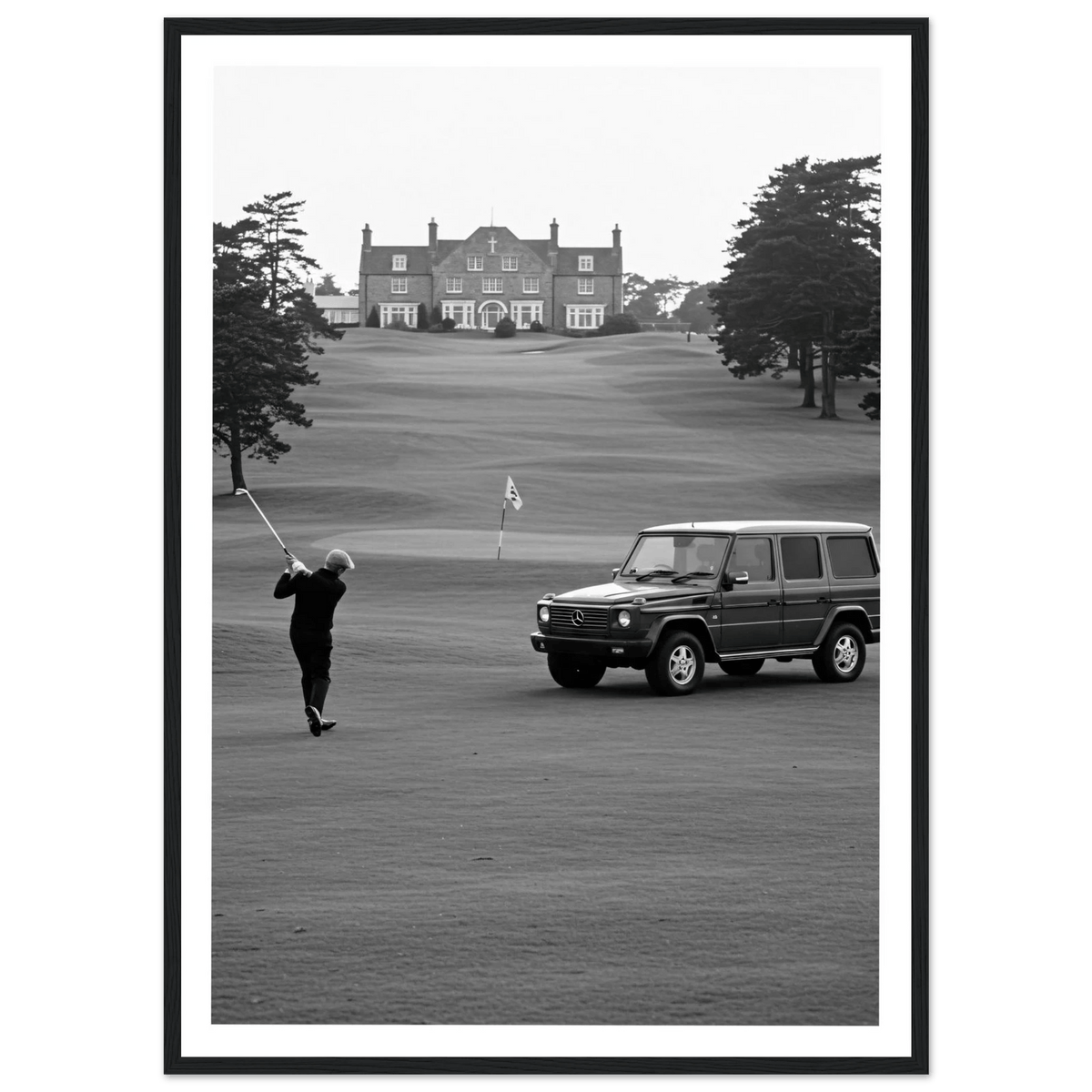 Tableau Photographie Noir et Blanc Golf - The Art Avenue