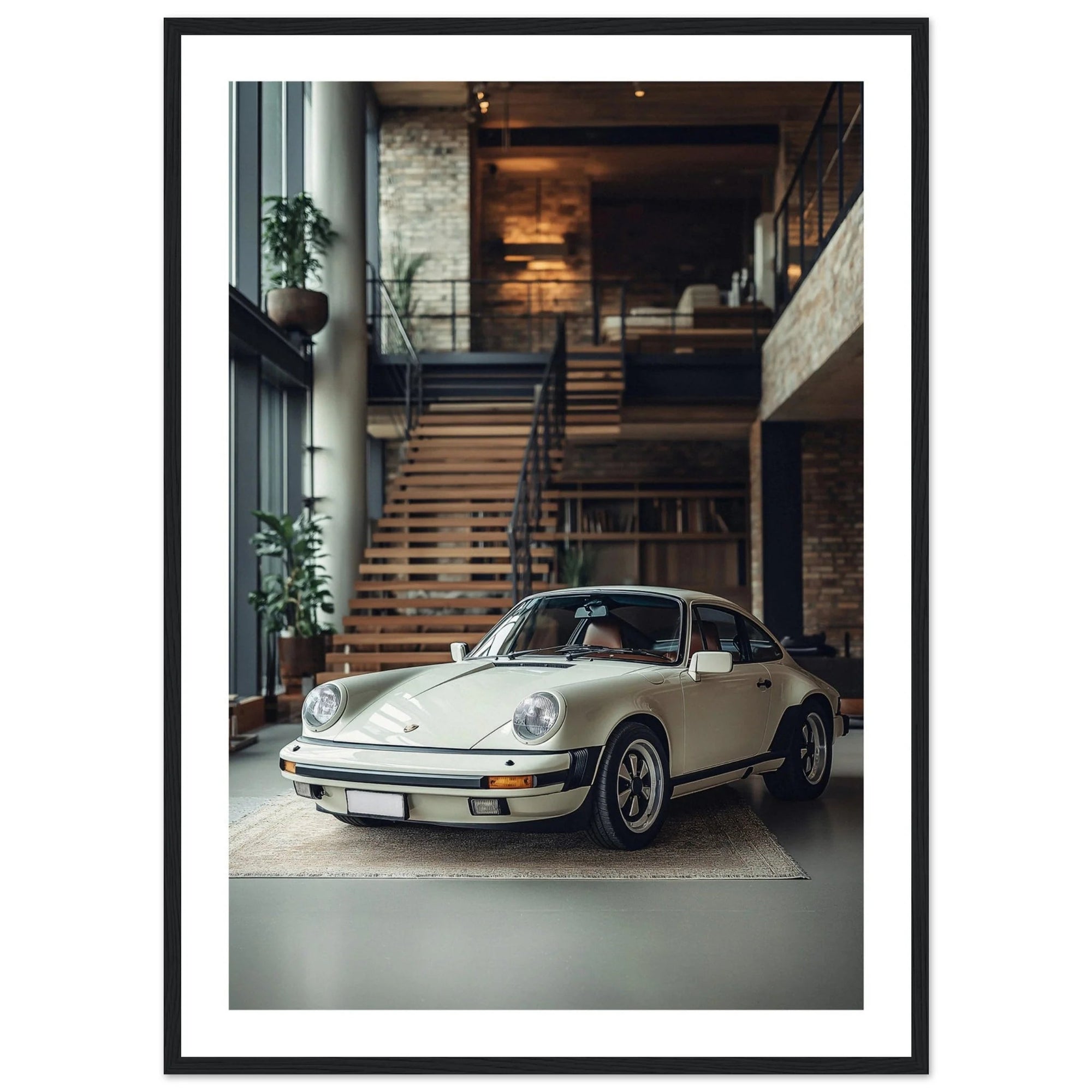 Tableau Photographie Porsche 911 Blanche - The Art Avenue